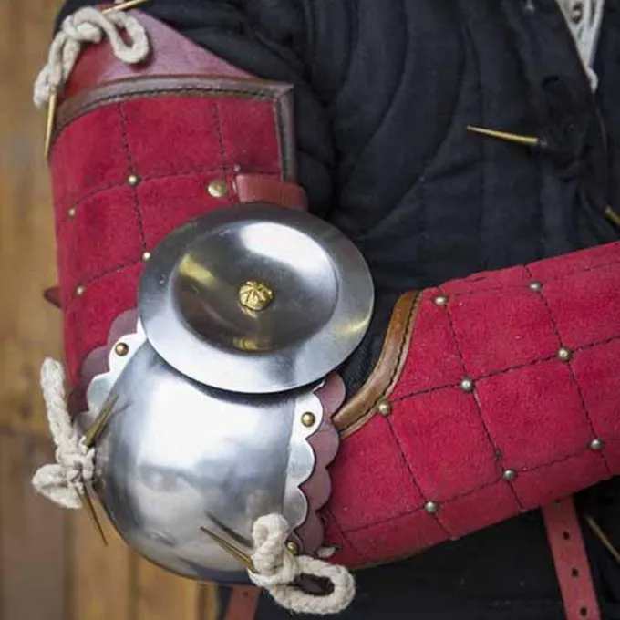 Epic Armoury 15. århundrede Stål-læder Armværn, Rød 2 Epic Armoury 15. århundrede Stål-læder Armværn, Rød - Billede 2