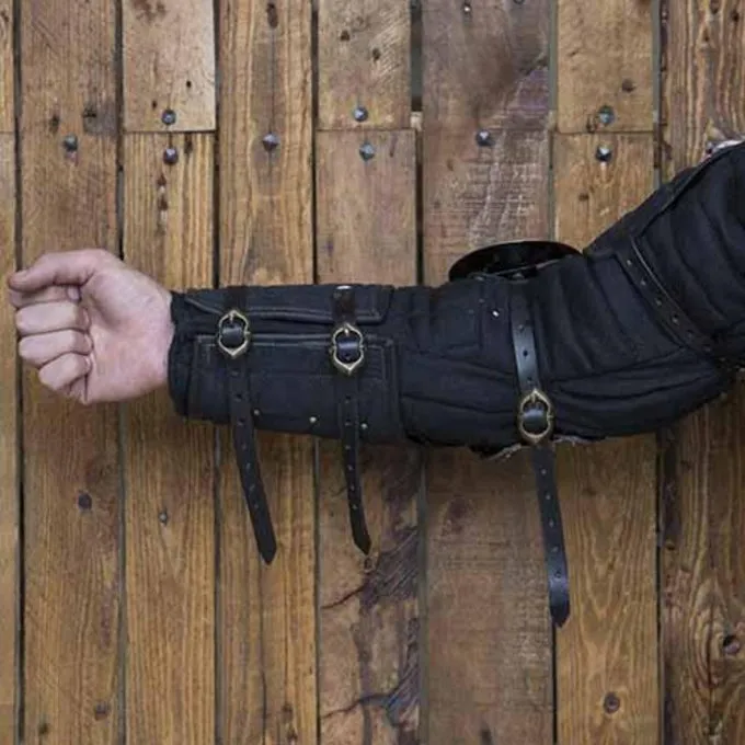 Epic Armoury 15. århundrede Stål-læder Armværn, Sort 5 Epic Armoury 15. århundrede Stål-læder Armværn, Sort - Billede 5