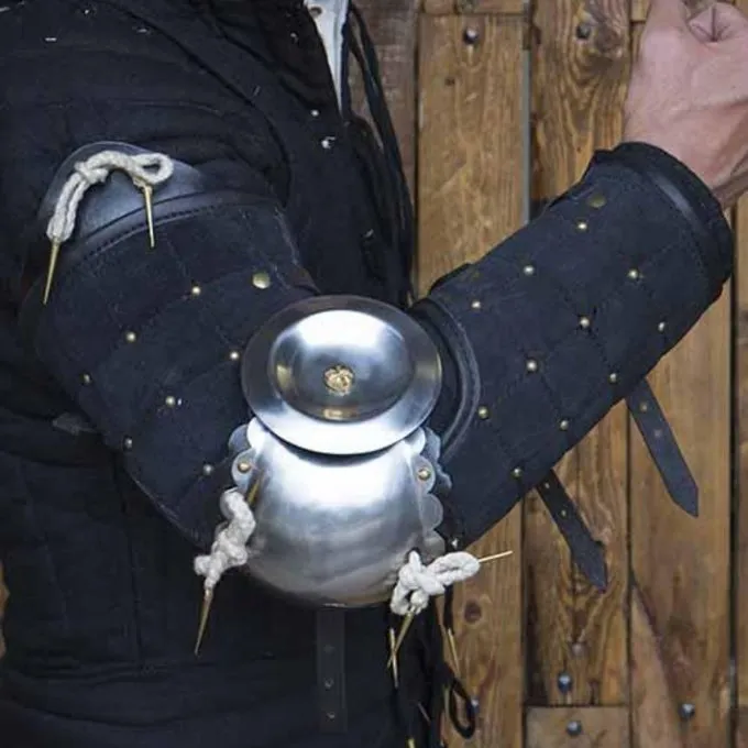 Epic Armoury 15. århundrede Stål-læder Armværn, Sort 1 Epic Armoury 15. århundrede Stål-læder Armværn, Sort