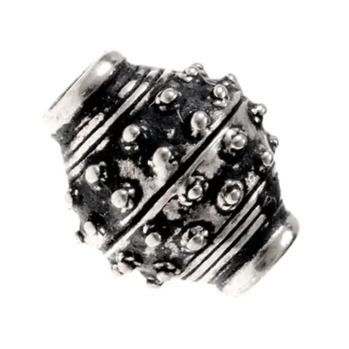 9.-10. århundrede Viking Skæg Perle, Forsølvet Bronze 1 9.-10. århundrede Viking Skæg Perle, Forsølvet Bronze