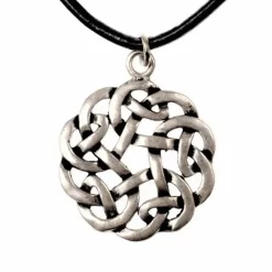 Amulet Runde Celtic Knude, Forsølvede
