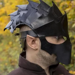 Epic Armoury Assassin Hjelm, Sort Læder, LARP 9 Epic Armoury Assassin Hjelm, Sort Læder, LARP -Celtic Web Merchant Store assassin hjelm sort laeder larp 4