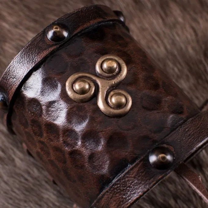 Deepeeka Læder Armbånd Celtic Triskelion 3 Deepeeka Læder Armbånd Celtic Triskelion - Billede 3