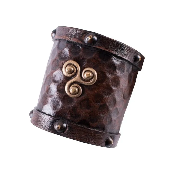 Deepeeka Læder Armbånd Celtic Triskelion 1 Deepeeka Læder Armbånd Celtic Triskelion