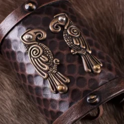 Deepeeka Læder Armbånd Hugin & Munin -Celtic Web Merchant Store laeder armband hugin munin 2