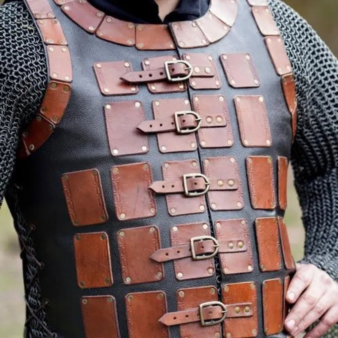Epic Armoury Læder Brigandine Lang, Brun 2 Epic Armoury Læder Brigandine Lang, Brun - Billede 2