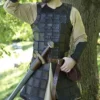 Epic Armoury Læder Brigandine Lang, Sort