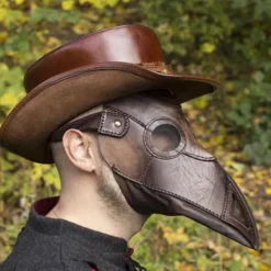 Epic Armoury Læder Maske Pest Læge, Brun -Celtic Web Merchant Store laeder maske pest laege brun 4