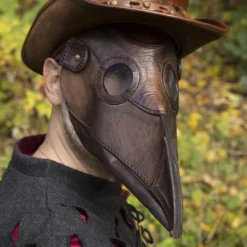 Epic Armoury Læder Maske Pest Læge, Brun -Celtic Web Merchant Store laeder maske pest laege brun 5