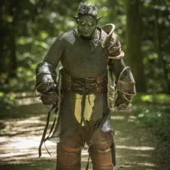 Epic Armoury Læder Orc Pauldron Uzgush, Brun -Celtic Web Merchant Store laeder orc pauldron uzgush brun 3