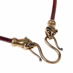 Læder Viking Halskæde Med Væsker, Brun