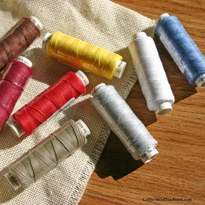 Linned Garn Rød, 50 M 2 Linned Garn Rød, 50 M - Billede 2