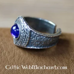 Middelalder Tin Ring, Blå -Celtic Web Merchant Store middelalder tin ring bla 3