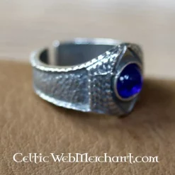 Middelalder Tin Ring, Blå -Celtic Web Merchant Store middelalder tin ring bla 4