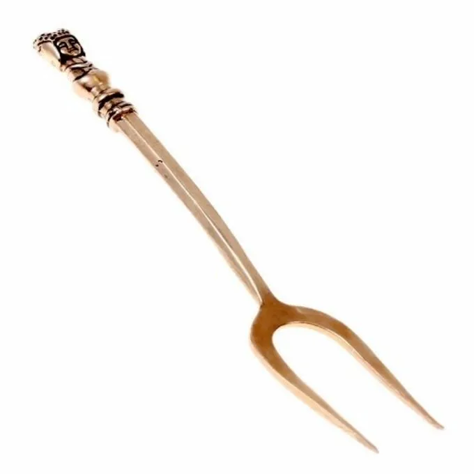 Middelaldergaffel Med Pigerhoved 1 Middelaldergaffel Med Pigerhoved