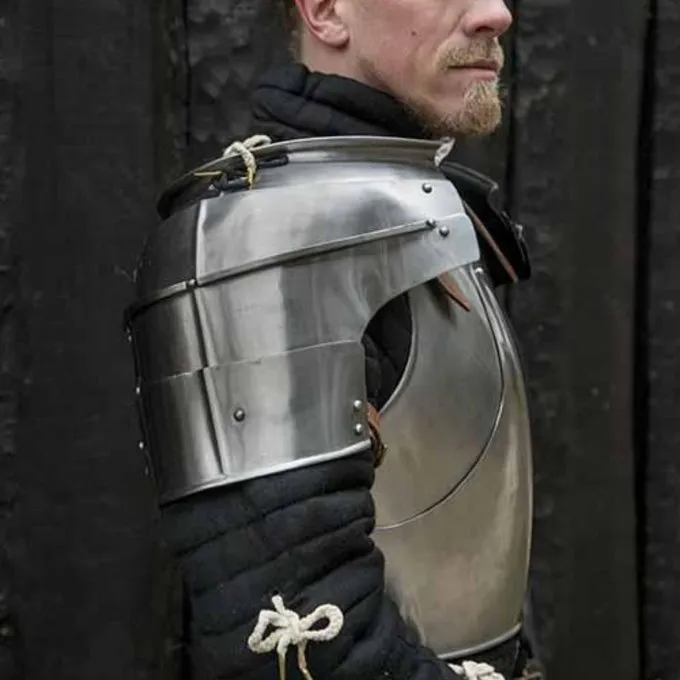 Epic Armoury Middelalderlige Pauldrons Milanese, Polerede 3 Epic Armoury Middelalderlige Pauldrons Milanese, Polerede - Billede 3