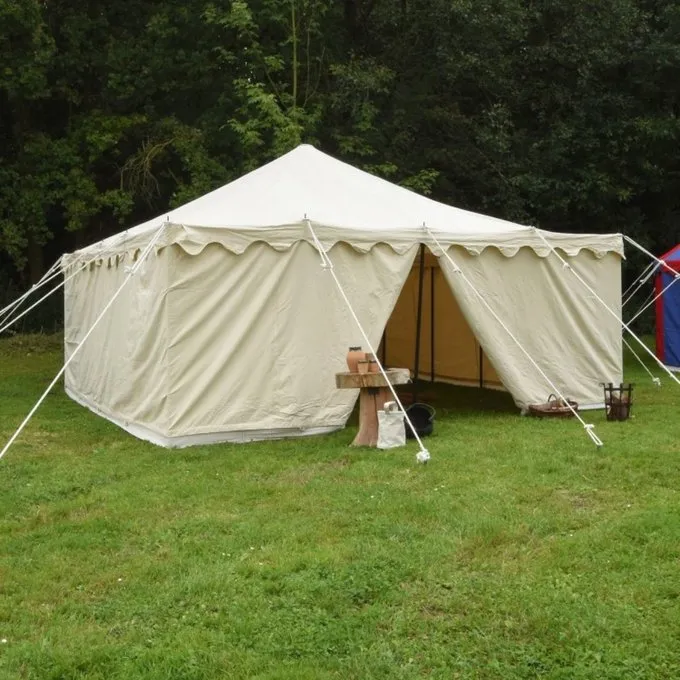 Middelaldertelt Herold 6 X 6 M, Naturlig 1 Middelaldertelt Herold 6 X 6 M, Naturlig