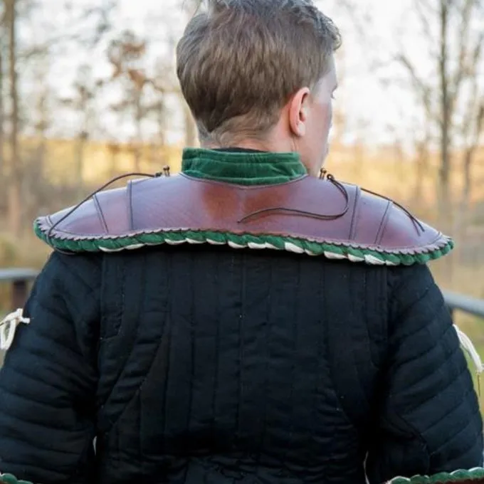 Epic Armoury Noble Læder Gorget, Grøn 2 Epic Armoury Noble Læder Gorget, Grøn - Billede 2