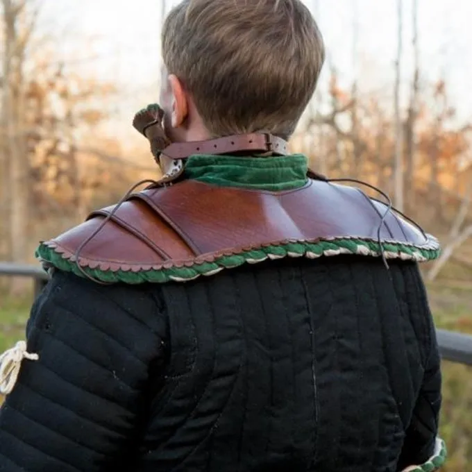 Epic Armoury Noble Læder Gorget, Grøn 5 Epic Armoury Noble Læder Gorget, Grøn - Billede 5