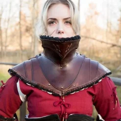 Epic Armoury Noble Læder Gorget, Sort