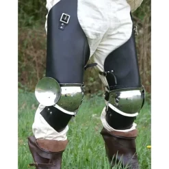 Poleyns Med Læder-cuisses, Par