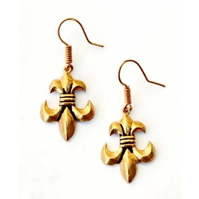 Øreringe Fleur De Lys, Bronze 1 Øreringe Fleur De Lys, Bronze