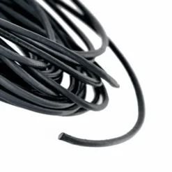 Rundt Læder Blonder Sort 3 Mm X 50 M