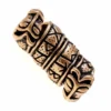 Skæg Perle Med Runes Og Ulv Hoveder, Bronze