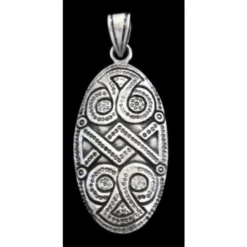 Sølv Skjold Broche Vedhæng