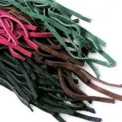 Suede Læder Blonde Blå 5 Mm X 1 M