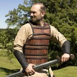 Epic Armoury Tidlig Middelalder Lamellar Rustning, Brun -Celtic Web Merchant Store tidlig middelalder lamellar rustning brun 2
