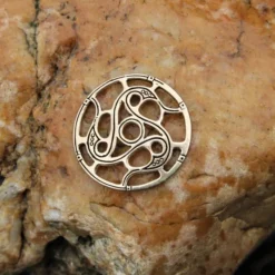 Trisquelion Amulet Vendel Stil, Bronze -Celtic Web Merchant Store trisquelion amulet vendel stil bronze 2