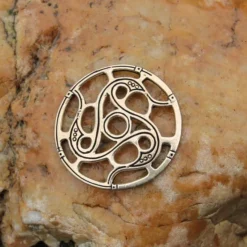 Trisquelion Amulet Vendel Stil, Bronze -Celtic Web Merchant Store trisquelion amulet vendel stil bronze 3