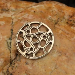 Trisquelion Amulet Vendel Stil, Bronze -Celtic Web Merchant Store trisquelion amulet vendel stil bronze 5