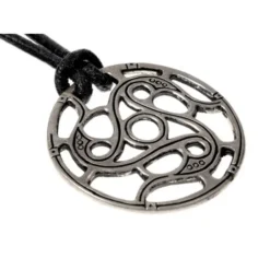 Trisquelion Amulet Vendel Stil, Forsølvede