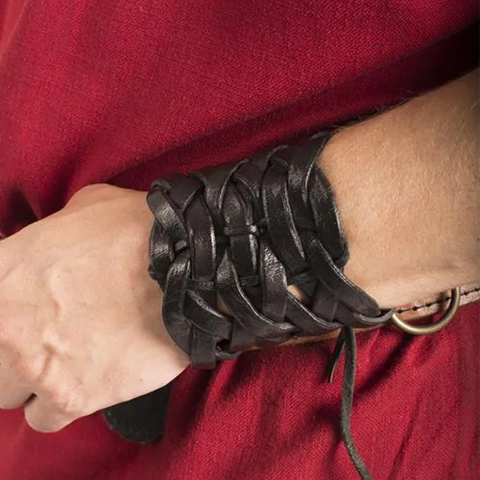 Epic Armoury Vævet Læderarmbånd, Sort 3 Epic Armoury Vævet Læderarmbånd, Sort - Billede 3