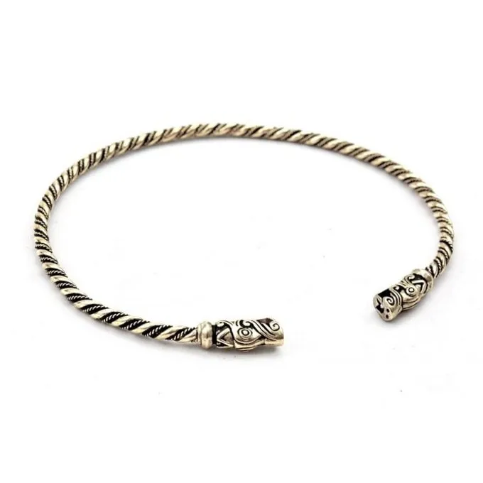 Viking Moment Med Dragehoveder, Forsølvede 1 Viking Moment Med Dragehoveder, Forsølvede