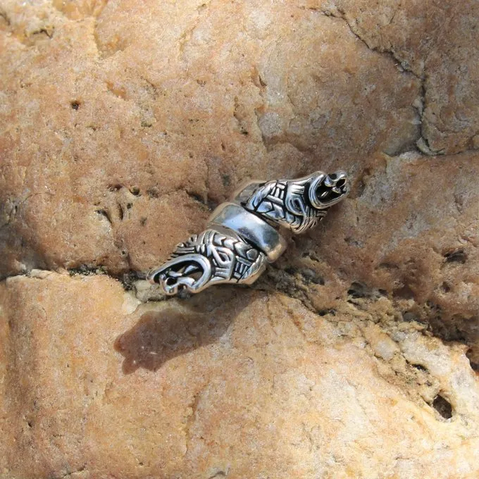 Viking Skæg Bead Hedeby, Forsølvede 2 Viking Skæg Bead Hedeby, Forsølvede - Billede 2
