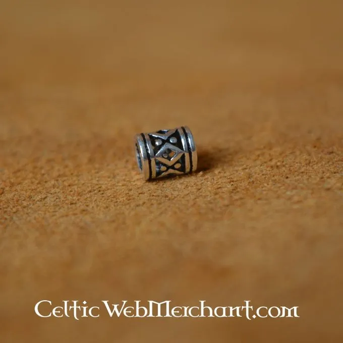 Viking Skæg Perle Med Pastil Sølv 1 Viking Skæg Perle Med Pastil Sølv