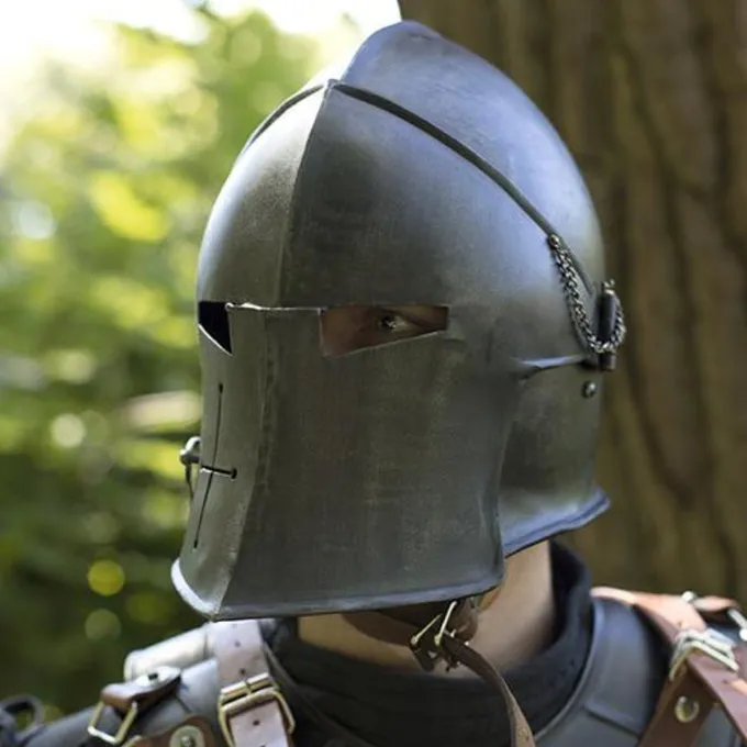 Epic Armoury Viseret Barbuta, Patineret 4 Epic Armoury Viseret Barbuta, Patineret - Billede 4