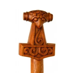 Wooden Spadserestok Med Torshammer